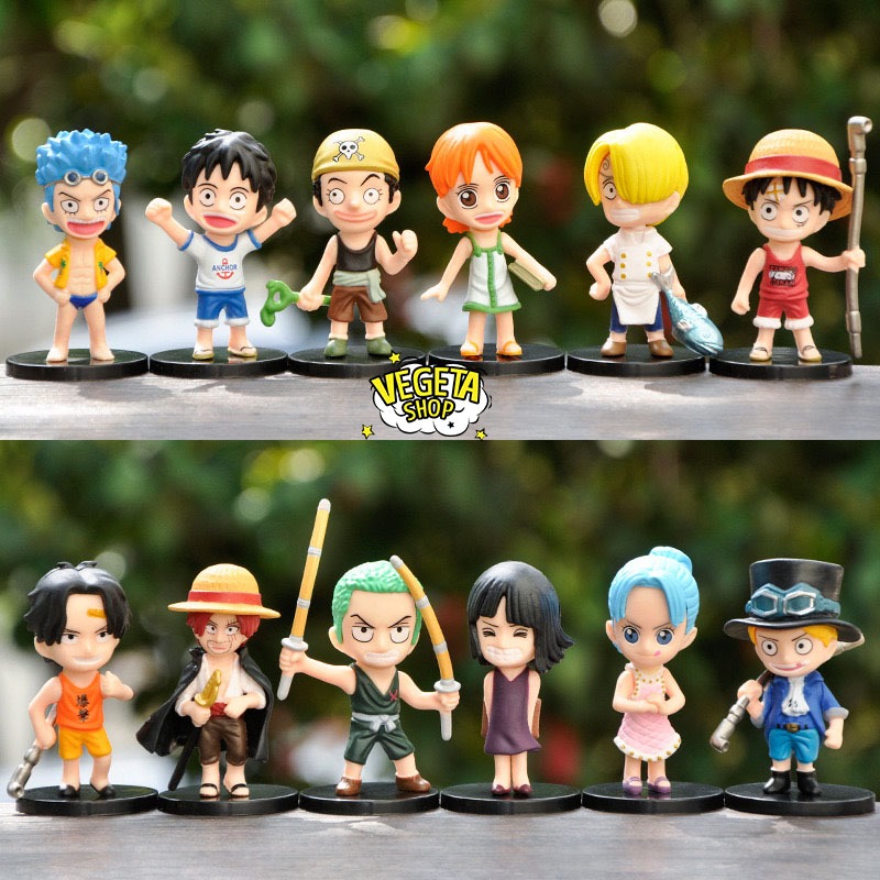 One Piece Model As A Child - Nami Franky Sanji Zoro Shanks Robin Sabo Ace Luffy Usopp Vivi Model - สูง 8 ซม . ~ 9 ซม .