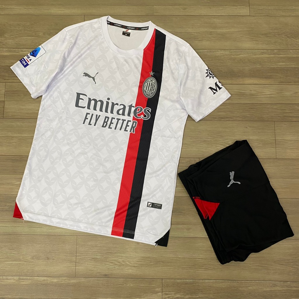 ชุดฟุตบอล Ac Milan สีเทาสีขาว Court 2024-FLG
