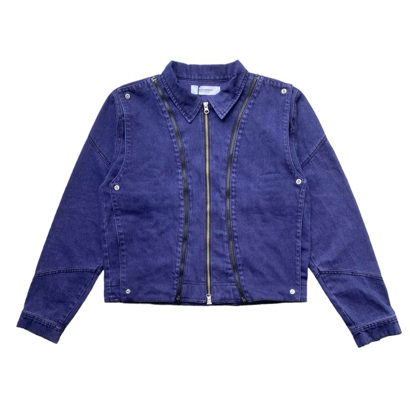 /Over-Zipped/:PAIMON Jean JACKET- zip jean JACKET ล้างสีม่วง