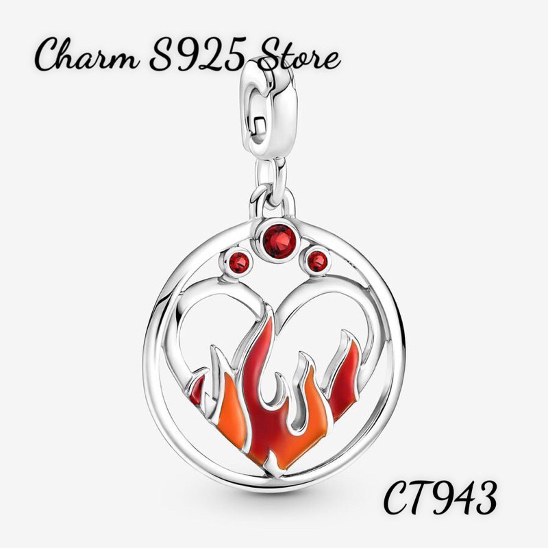 เสน่ห์แขวน PAN ME ALE MIX HEART-SHAPED ME RING PURE S925 SILVER FIRE PREMIUM GOODS