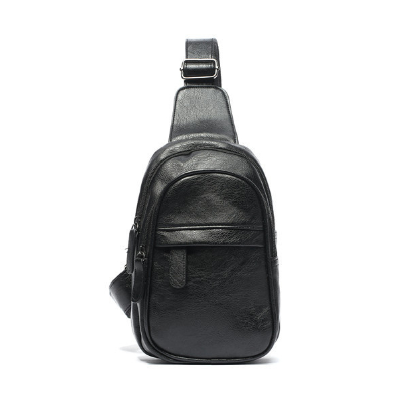 บาท01 กระเป๋าสะพายข้างกระเป๋าคาดอกสําหรับผู้ชายและผู้หญิงทําจากหนังคุณภาพสูง