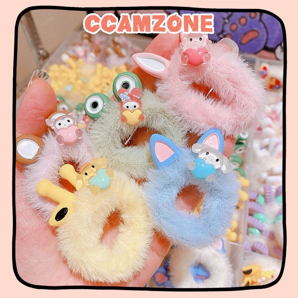 ยางรัดผมขนสัตว์ขนาดเล็กสุดน่ารักพร้อมหูสัตว์ bb789 Ccamzone