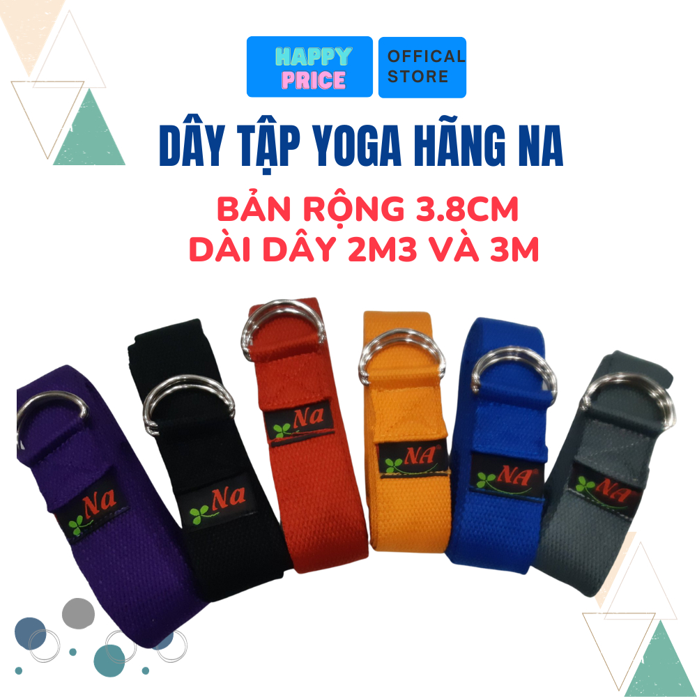 NA Yoga Strap ผ้าฝ้าย 100% NA Yoga Strap ยาว 2m3 และ 3 ม. กว้าง 3.8 ซม. หนา 2 มม.