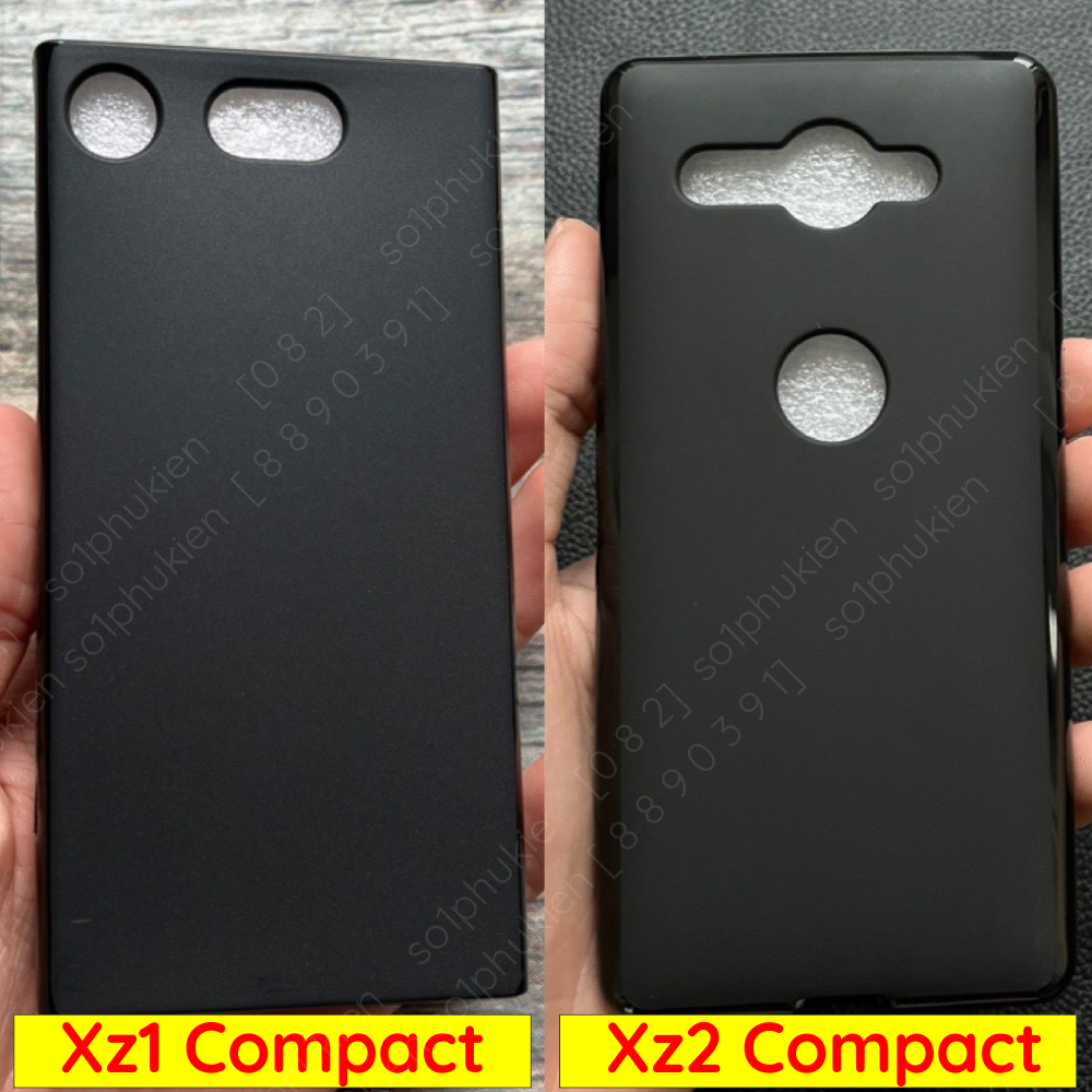 เคส Sony Xperia XZ1 Compact/ XZ2 Compact ยืดหยุ่น TPU สีดําเรียบ ทนทานและสวยงาม