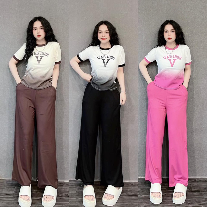 ชุดน่ารักแขนและคอชายสีสันสดใส - HN Closet