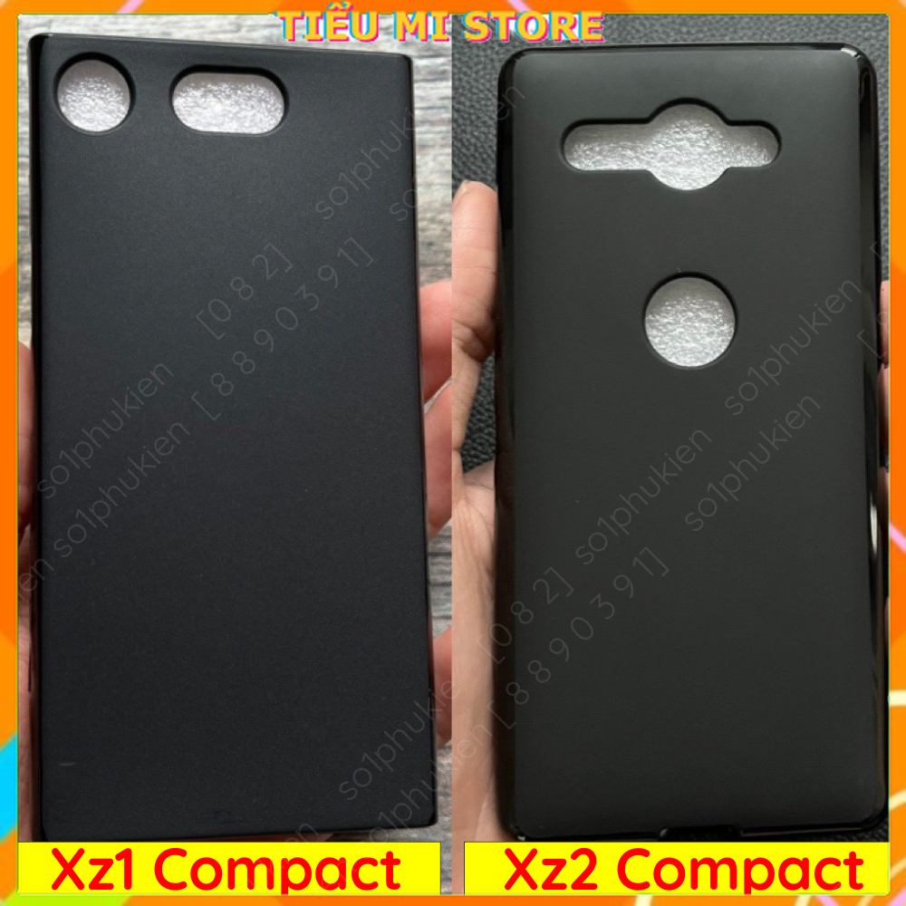 Sony Xperia XZ1 Compact / XZ2 เคส TPU ยืดหยุ ่ นสีดําขนาดกะทัดรัด