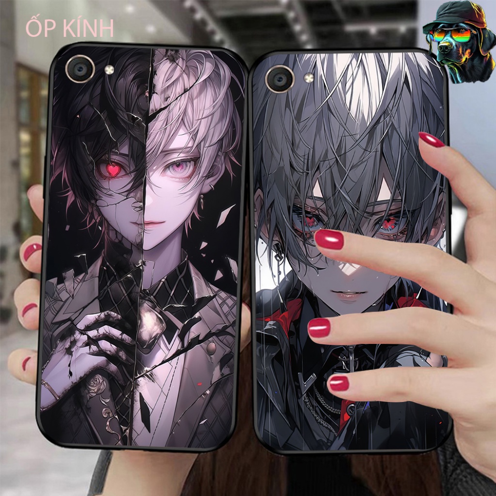 Vivo vivo y53 / vivo y55 2015 / y66 / y71 เคสโทรศัพท์แก้วพร้อมพิมพ์อนิเมะชาย kaneki