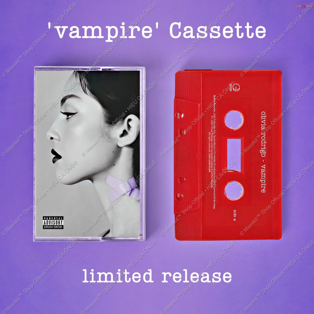 (อย่างเป็นทางการ) Olivia Rodrigo cassette Tape - VAMPIRE (UK Limited Red Tape) - Polydor Records