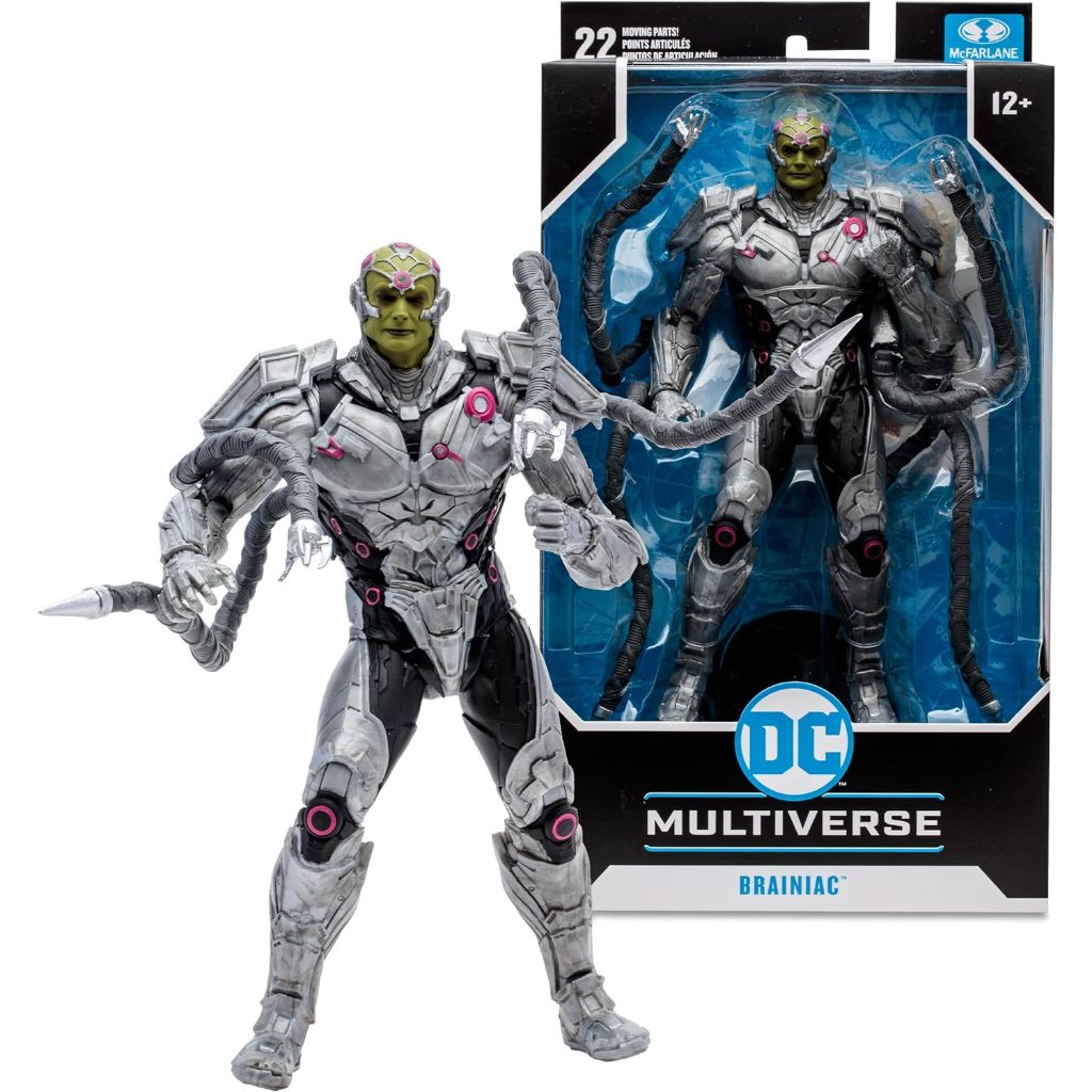 ของเล่น McFarlane ของแท้ DC Multiverse Brainiac Injustice 2 Character Model