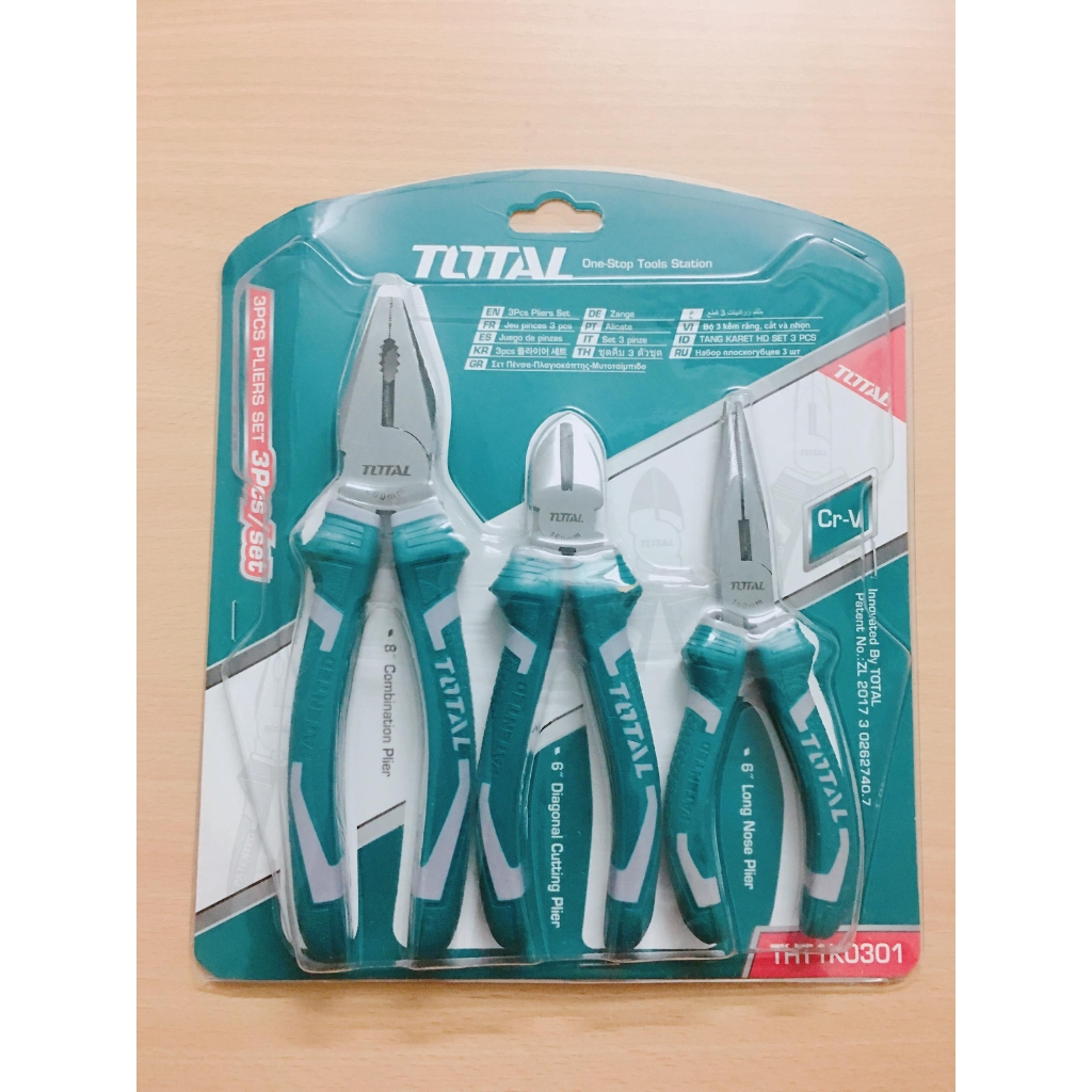 Total THT1K0301 ชุดคีมตัด คีมไฟฟ้า และคีมปากคม