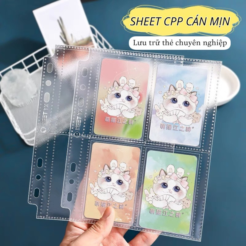 MEET YX SMOOTH ROLLED CPP SHEET สําหรับ BINDER A5 A4 2 LINE 3 LINE 6 LINES 4 PHOTO การจัดเก็บ LINES 