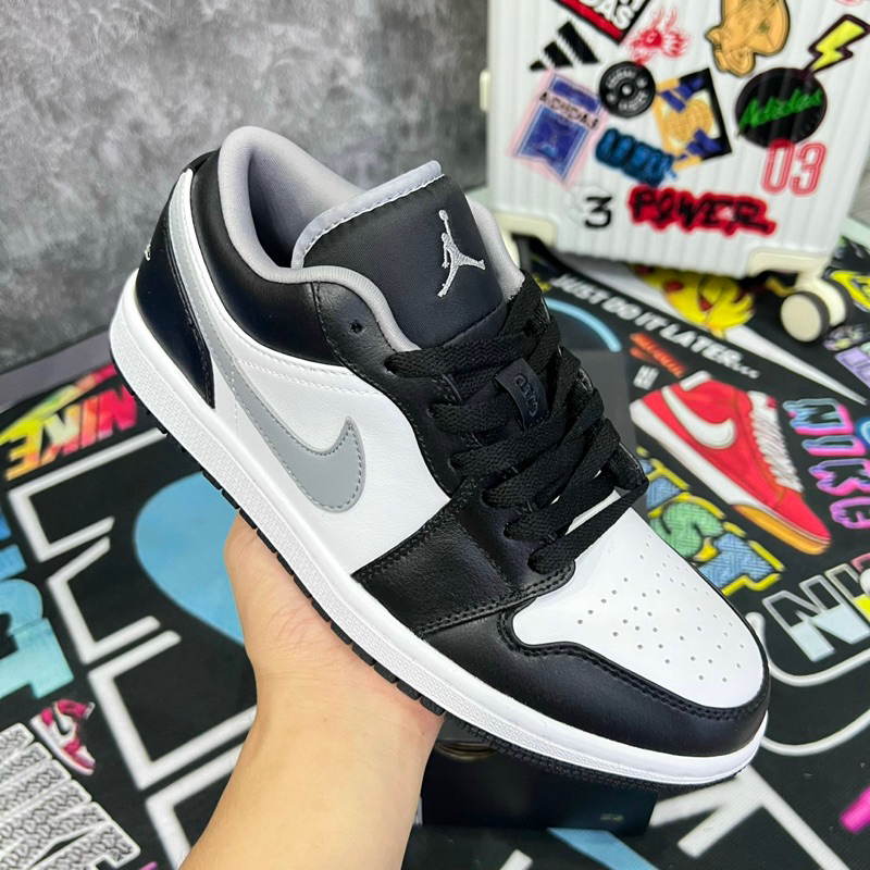 (Khanhbang🌹 Premium "Black Grey ) Jordan1 Low Light Smoke Grey V3 Shoes