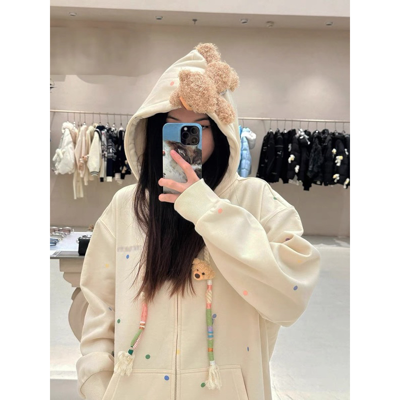 13DE MARZO BEAR COLOR STRAP JACKET