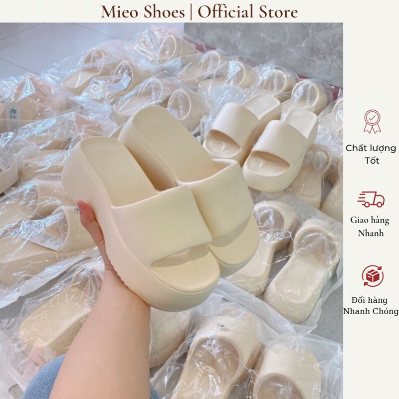 Fullbox รองเท้าแตะขนมปังพลาสติก QC ของแท้ / รองเท้า Mieo Cross Strap รองเท้าแตะขนมปังพลาสติก D2399