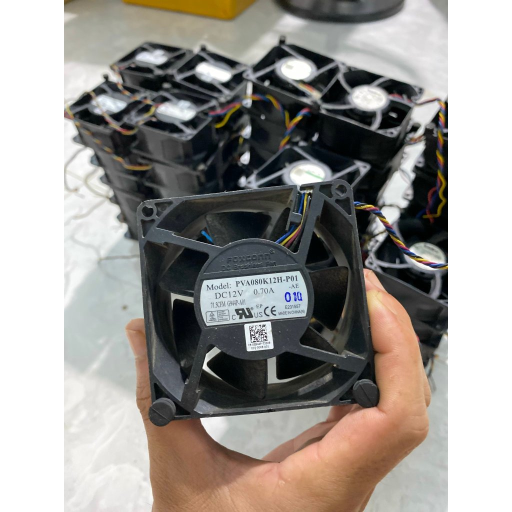 พัดลม 12V 0.58A/ 0.70A / 6.1W - 0.51A 8x8x4cm ถอดประกอบ
