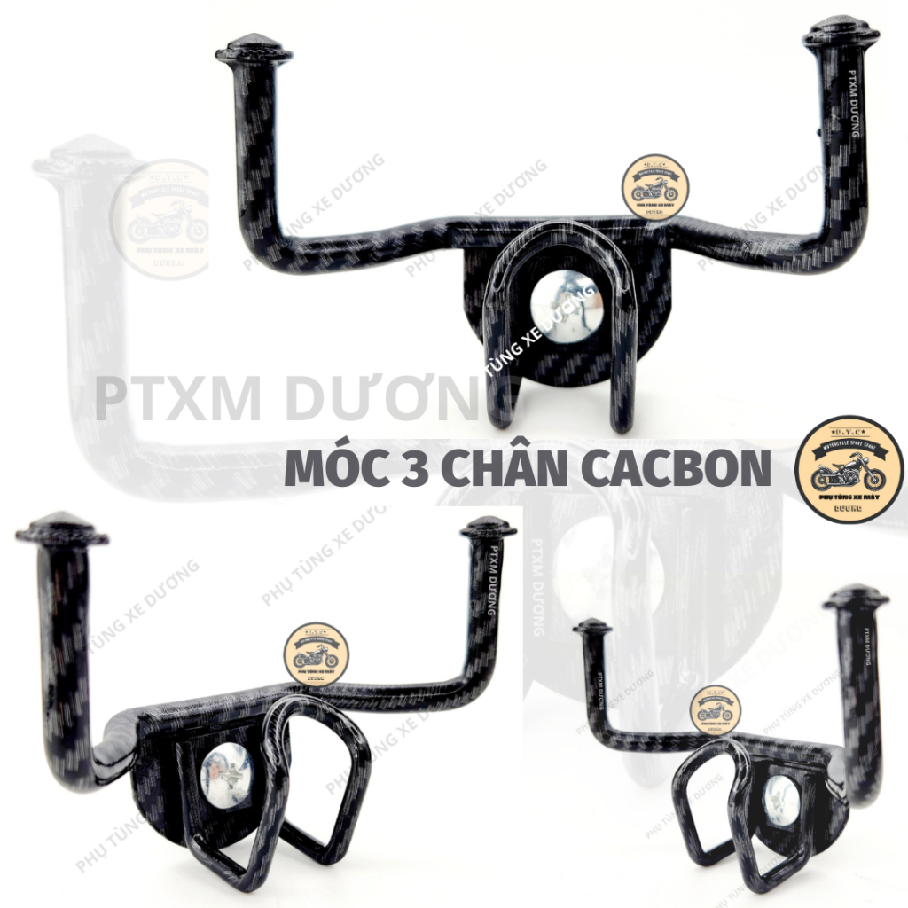 Carbon Hanger รุ่นใหม่ 2024, Carbon Vario 3 ตา, Vision, ตะขอ Scoopy Titan ฟรีตะขอ U, ไม้แขวนเสื้อสแต