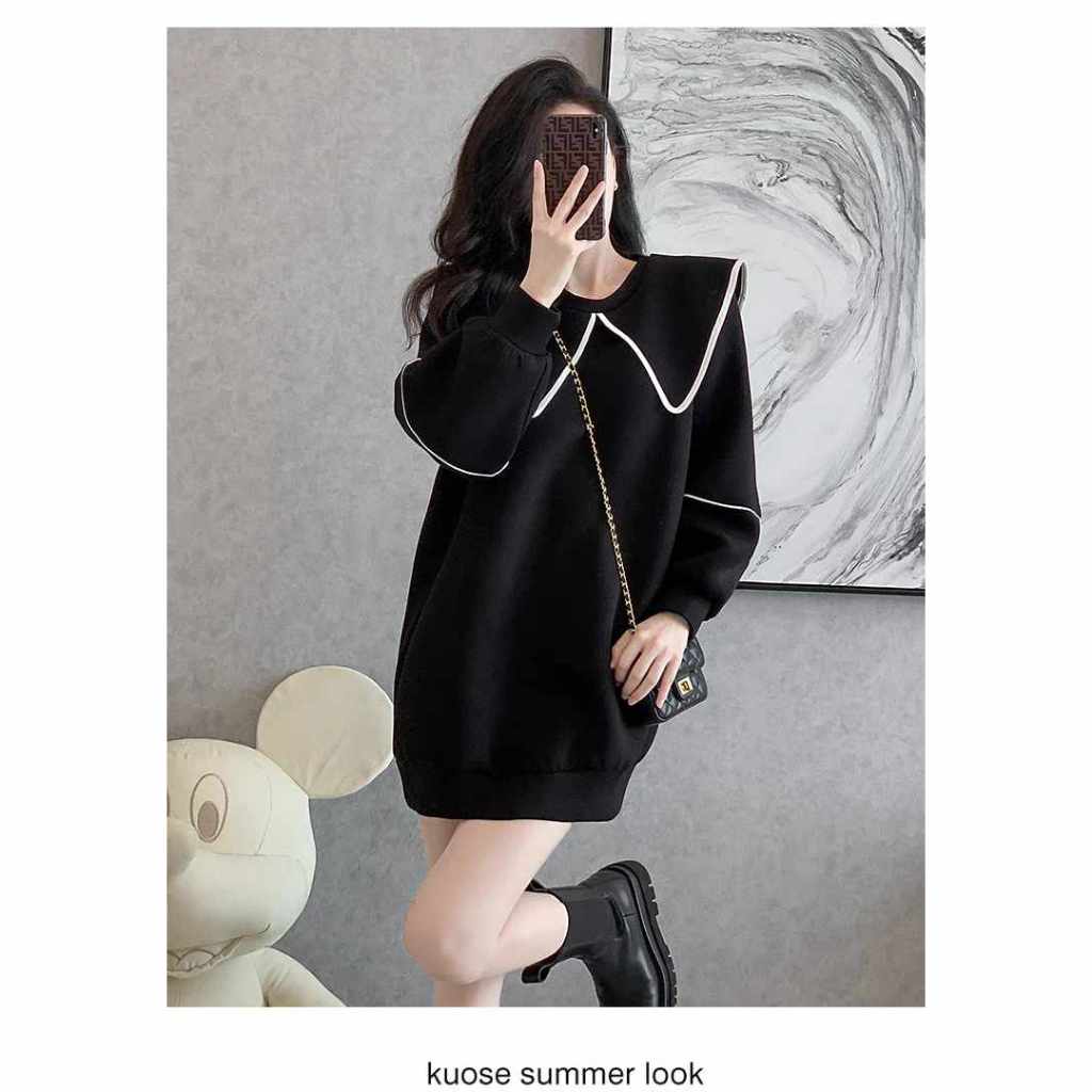 หมวกกันแดดแขนยาวชายสีขาวชุดกะลาสีแขนยาวออกแบบเสื้อยืดแขนยาวกับกางเกงไซส์ใหญ่