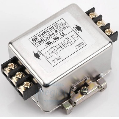 CW4L2-20A-R Single Phase Power Filter 20A 115/250V Rail Mount