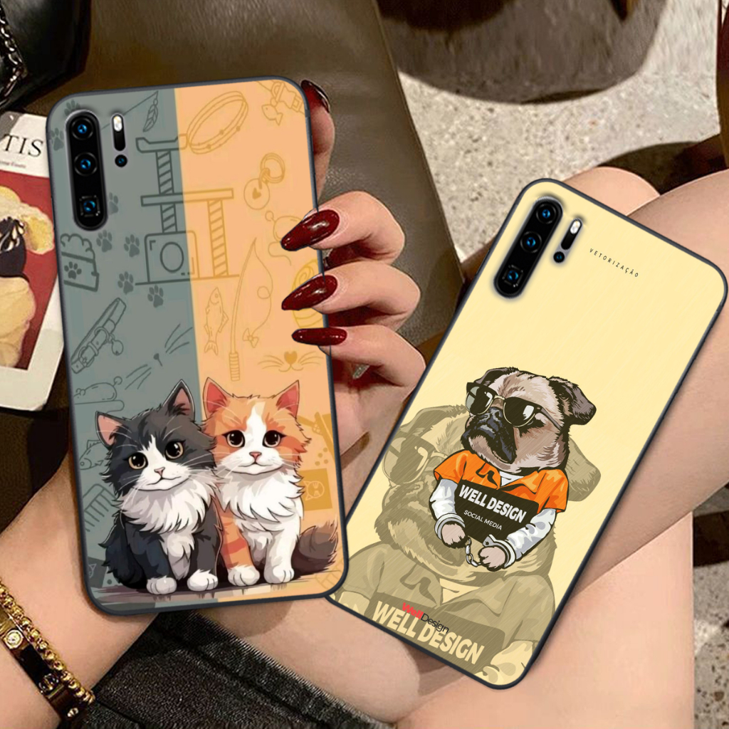 เคส Huawei P30 / P30 Pro การ์ตูนสุดน่ารัก ราคาถูก ขอบเหลี่ยม
