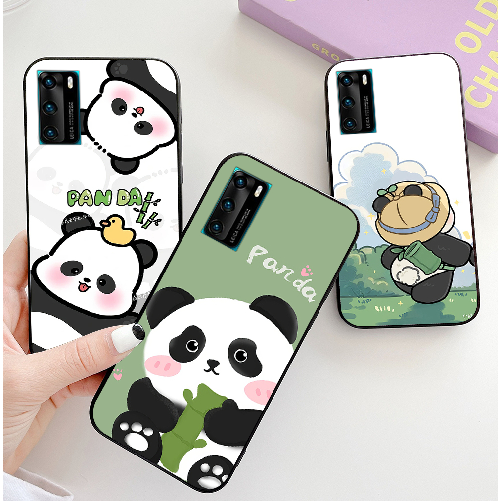 เคส Huawei p40 / p40 pro พร้อมชุดพิมพ์ลายแพนด้า 2 ชิ้น