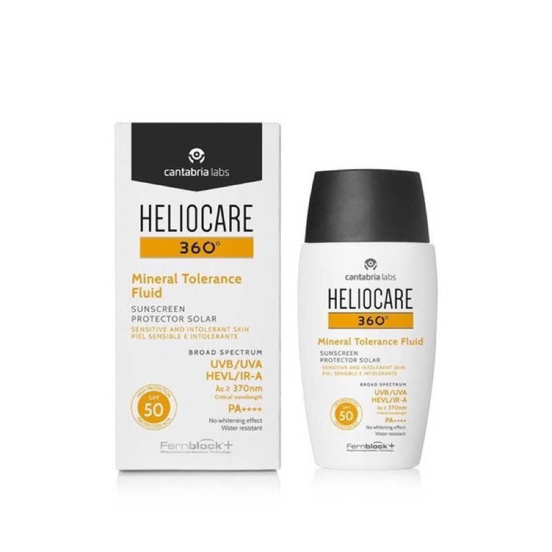 Heliocare 360 Mineral Tolerance Fluid SPF 50 + ครีมกันแดด