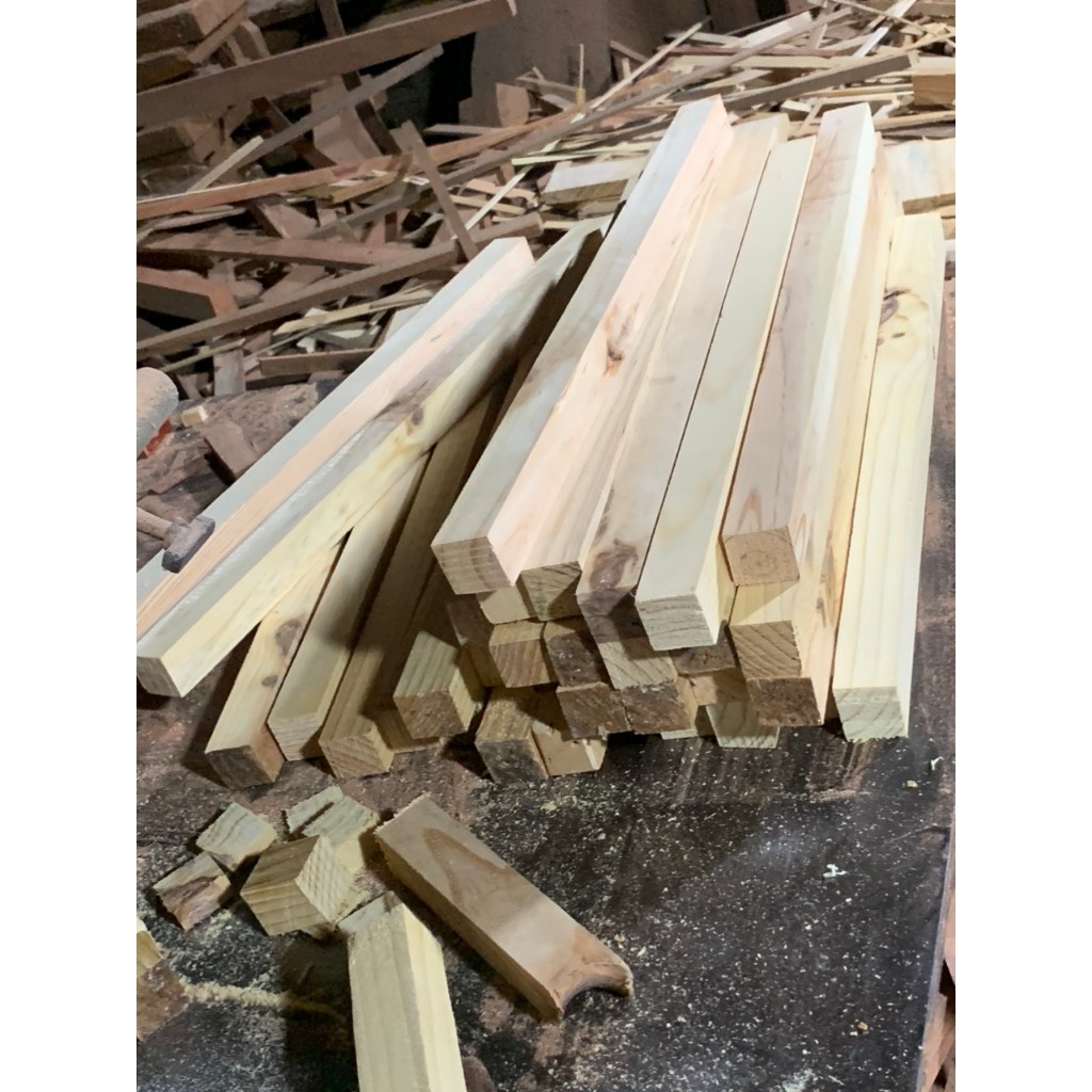 บาร์ไม้สน 4cmx6cm ยาว 60cm-100cm [TV4X6] + ไสเรียบ 4 ด้าน