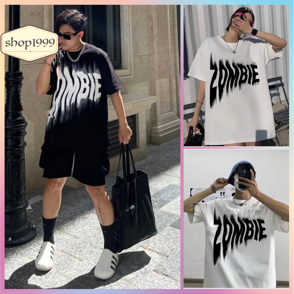 Zombie Unisex Loose Sleeve T-Shirt - SHOP1999 เสื้อยืดสําหรับผู้ชายและผู้หญิงการประชุมกลุ่ม