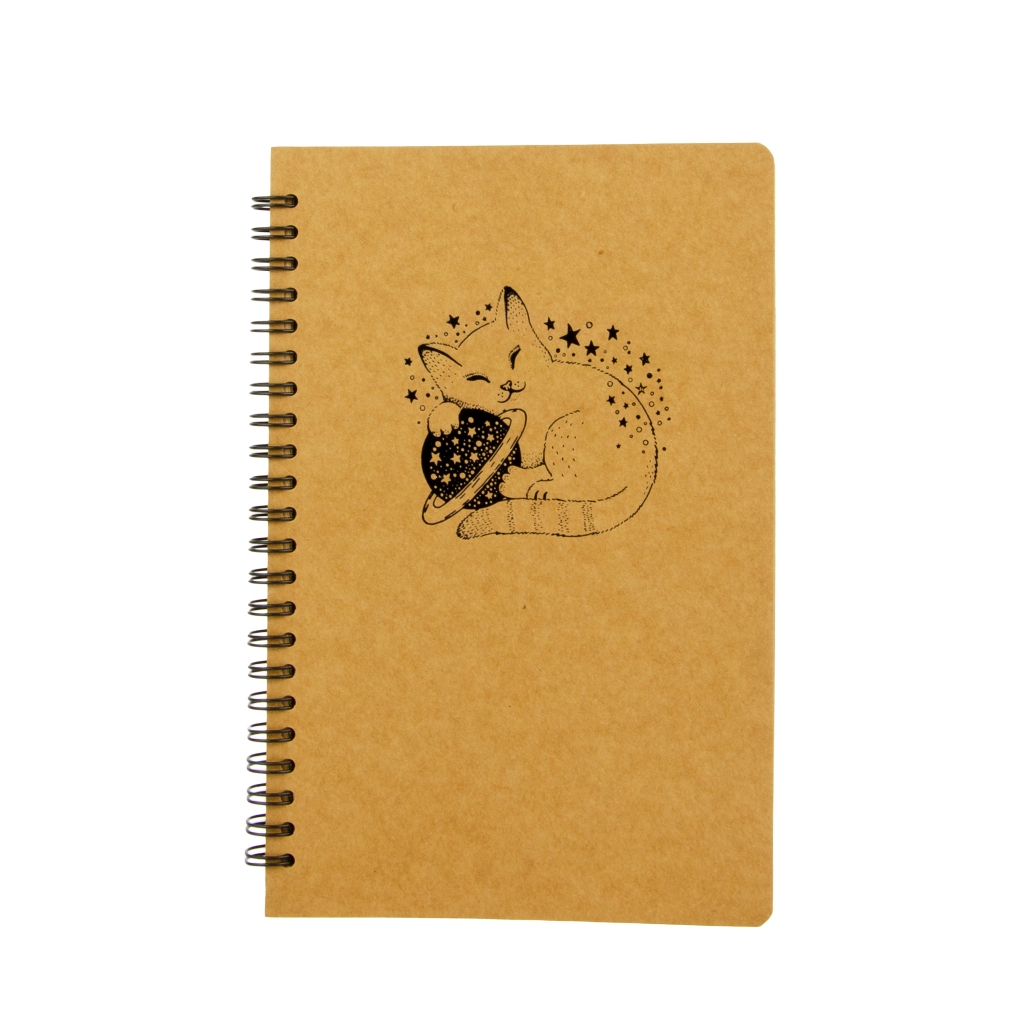 A5 Kraft Notebook - Nugen Trac Kraft Notebook - A5 Kraft Paper Scut Notebook - 120 หน้า 80gsm