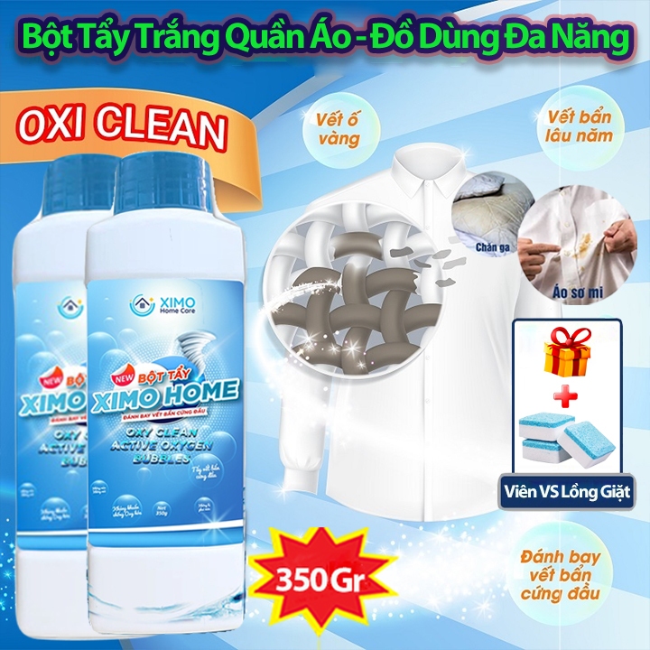 Oxi Clean Ximo Home ผงขจัดคราบอเนกประสงค์ - ขจัดคราบ เชื้อรา คราบเหลือง ฆ่าเชื้ออย่างปลอดภัย 350g.