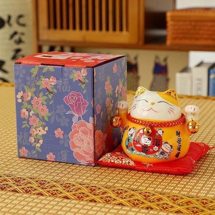 God of Fortune Cat Saving Jar กับ Maneki Neko พรม Waving Fortune Cat, ตกแต่งบ้าน Grand เปิดของขวัญ