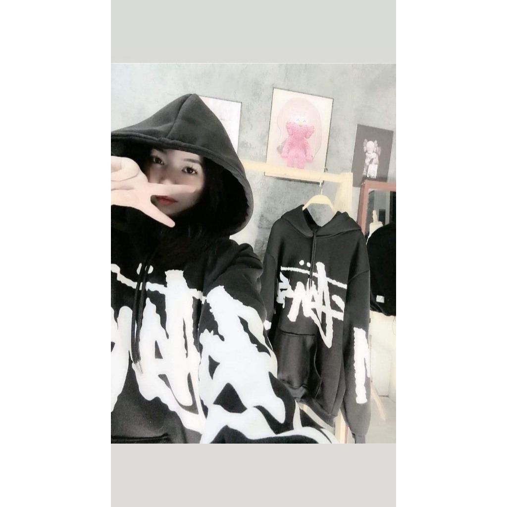 เสื้อเชิ้ต hodie เทรนด์เกาหลี Stussy, เสื้อเชิ้ต hodie ผ้าฝ้ายหนา Double-Lined, เสื้อเชิ้ต hodie สุด