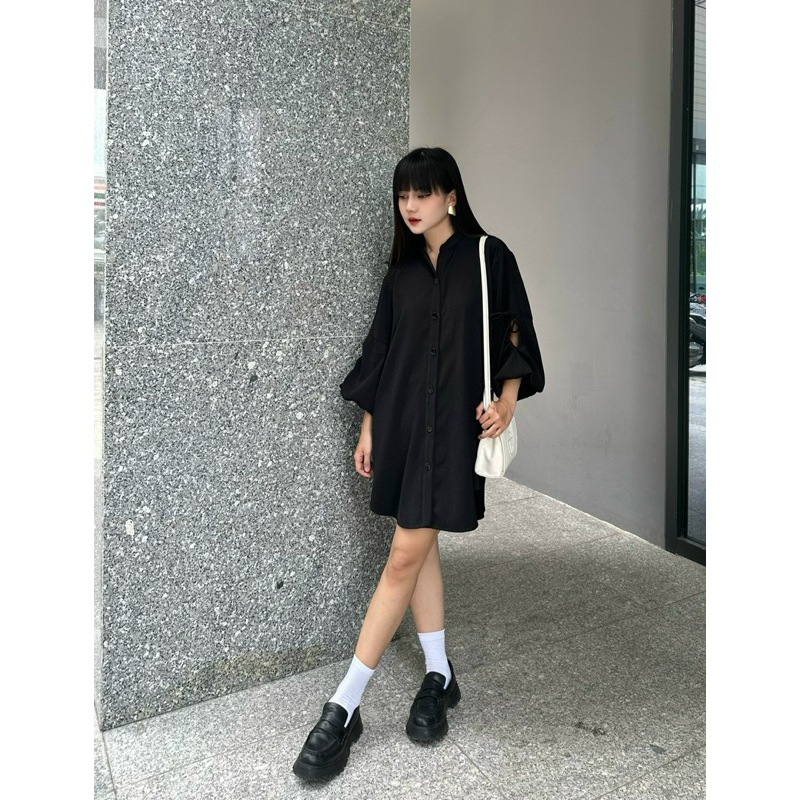 CILIA | เดรสเชิ้ตคอวีเว้าหลัง