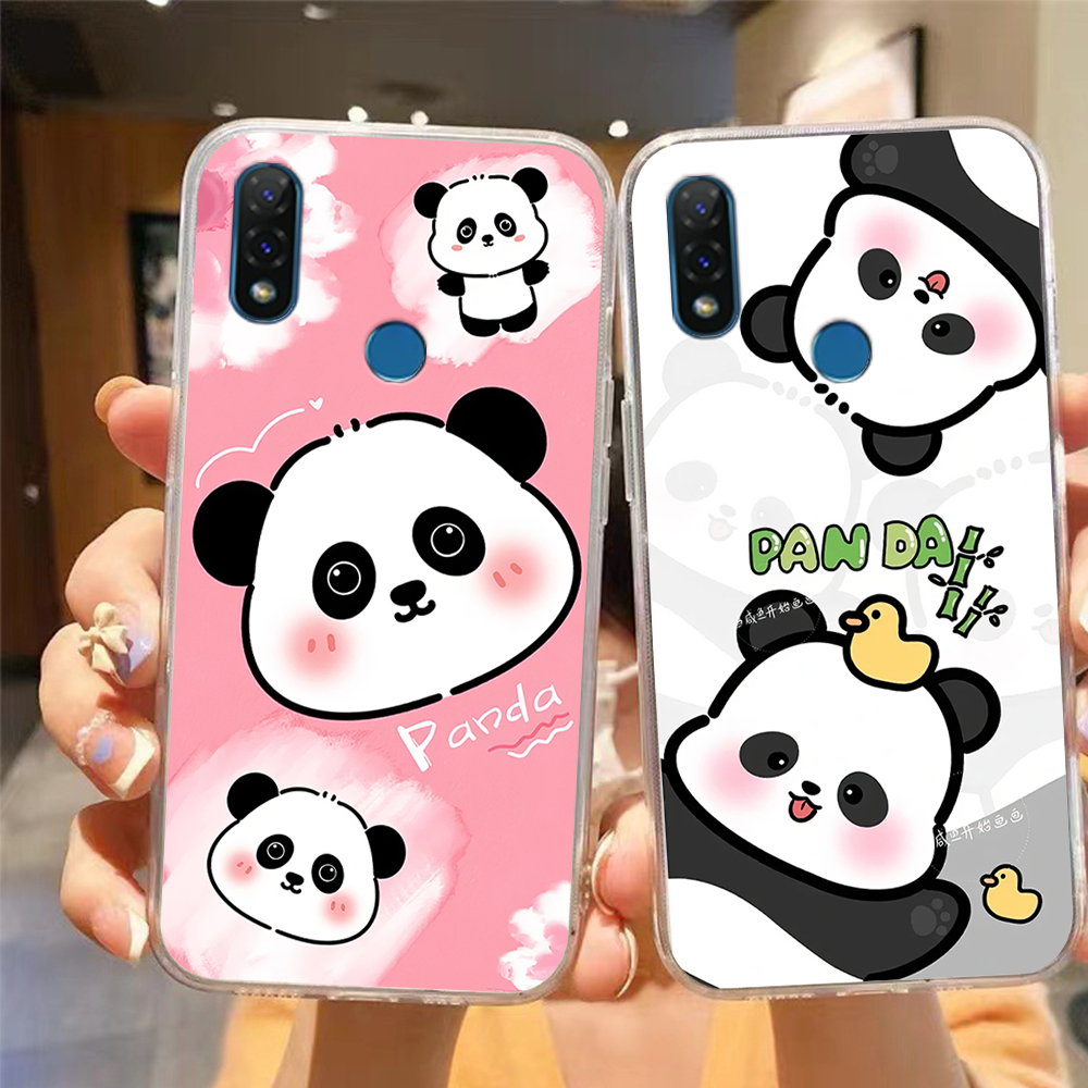 เคส Vsmart Joy 2 Plus / vsmart Joy2+ พร้อมพิมพ์ลายแพนด้า ชุด 2 ชิ้น