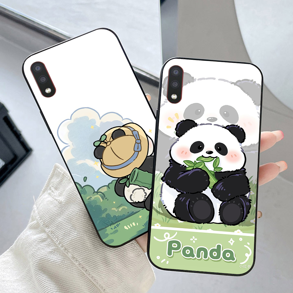 เคส Samsung a01 / a02 / a01 core พิมพ์ลายแพนด้า ชุด 2 ชิ้น