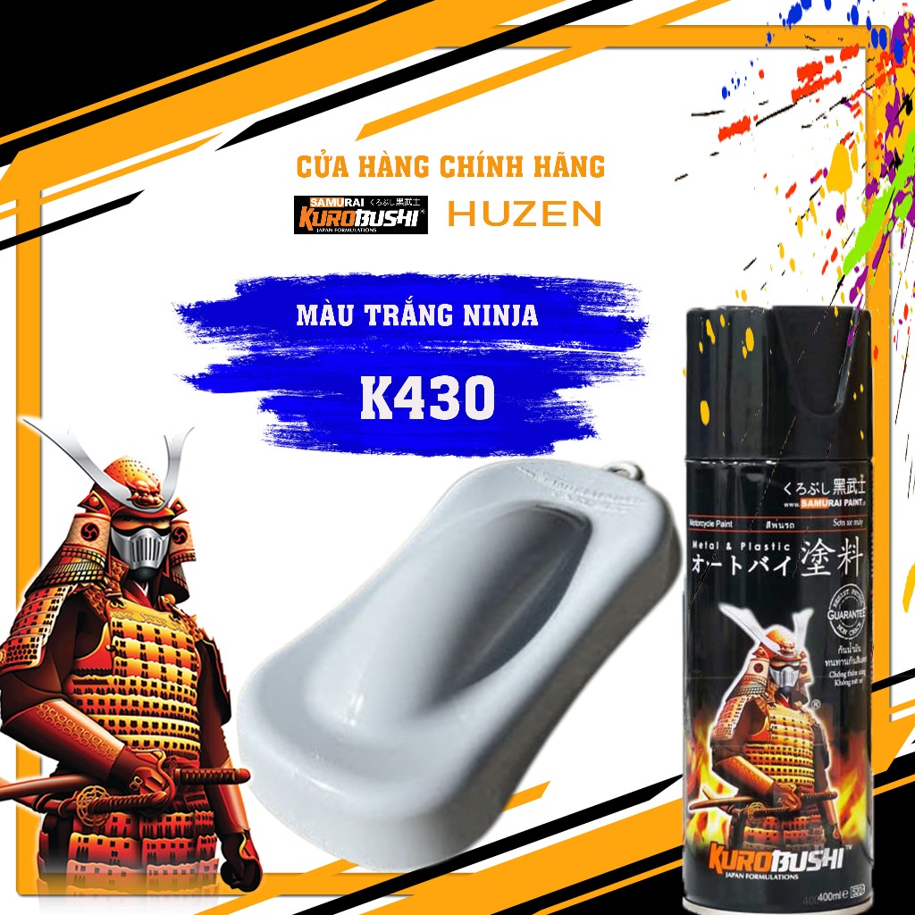 สีซามูไร K430 Ninja White - Huzen Vietnam