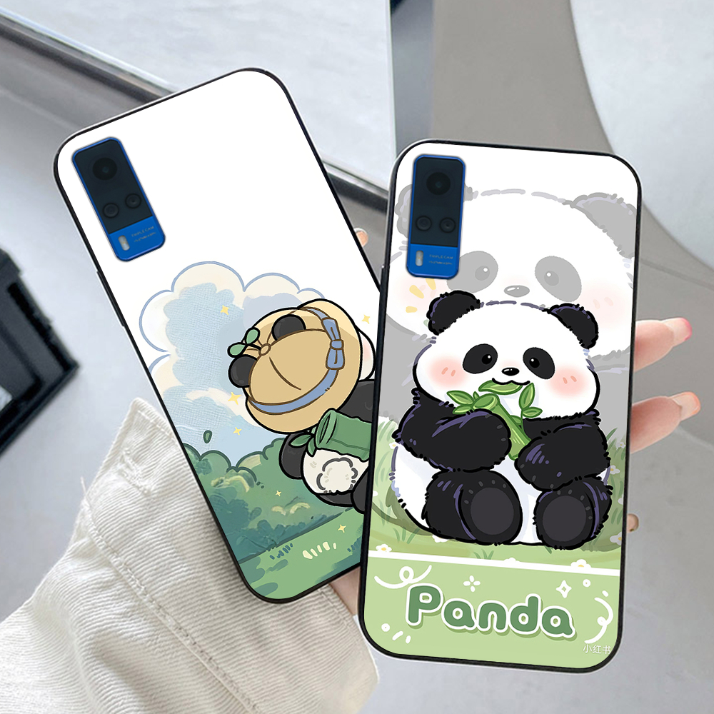 เคส Vivo y51 2020, y53s / y51 2015 พิมพ์ลายแพนด้า ชุด 2 ชิ้น