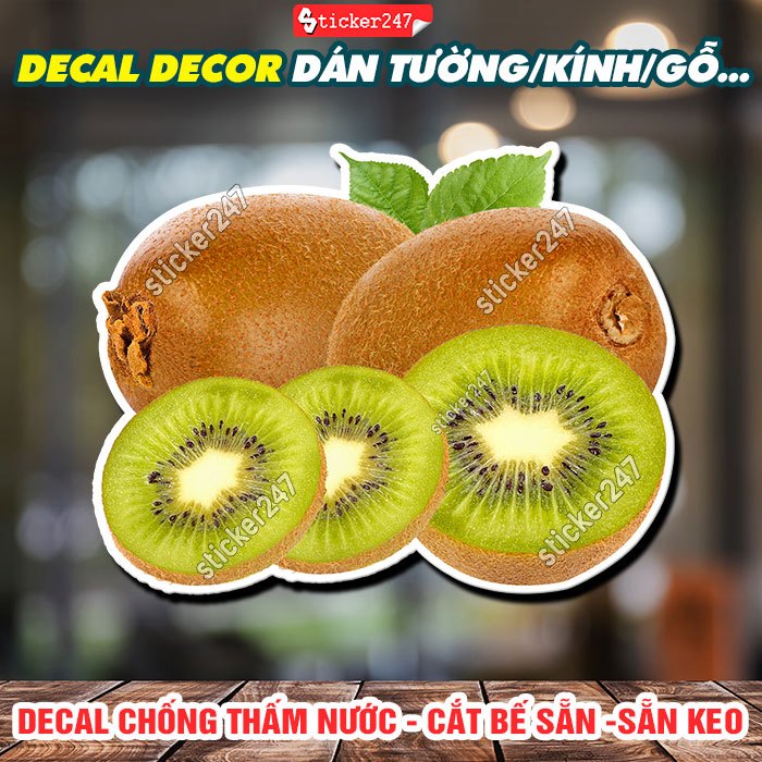 Kiwi Fruit Decorative Decal Smoothie and Milk Tea Shop Decor Sticker - กันน้ํา, Sun Resistance Fruit