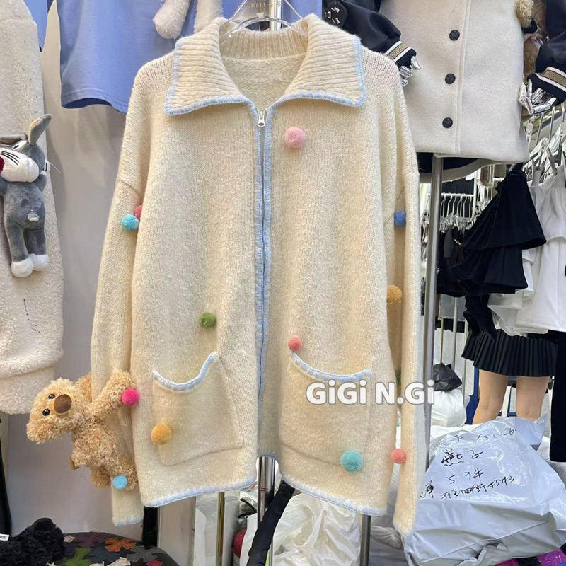 13DE MARZO TEDDY BEAR WOOL JACKET