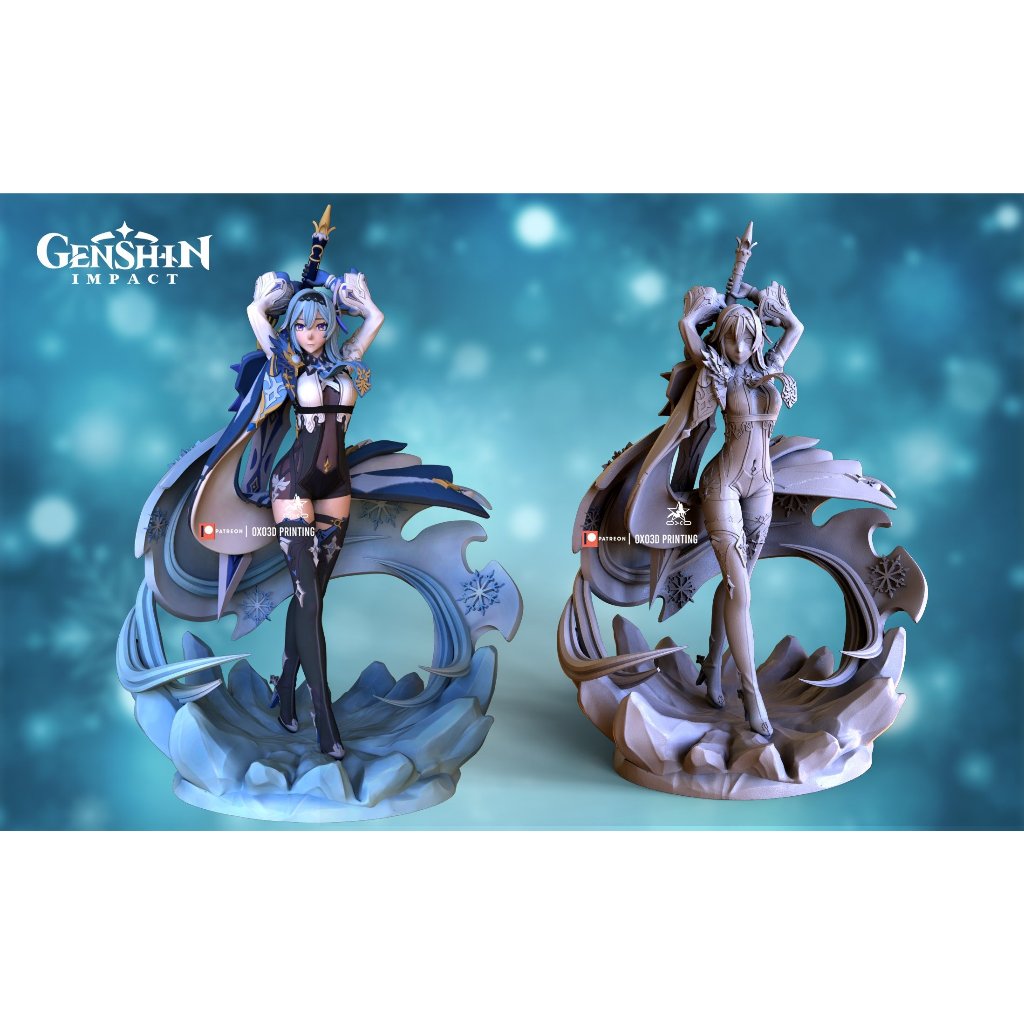 [การพิมพ์เรซิ่น 3 มิติ] รุ่น Eula Yura - Genshin Impact