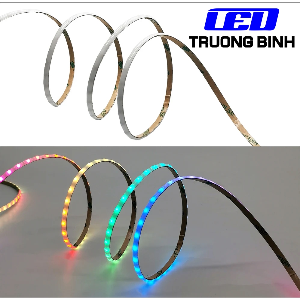 Full COLOR COB ไฟ LED 5 มม.WS2812B ARGB NEOPIXEL 160LED/METER 200LED/1 เมตรสายไฟ 5V และ 12V