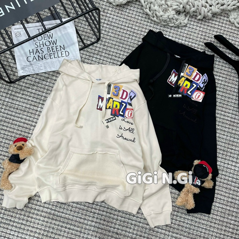 13DE MARZO หมวกสีแดง BEAR HOODIE