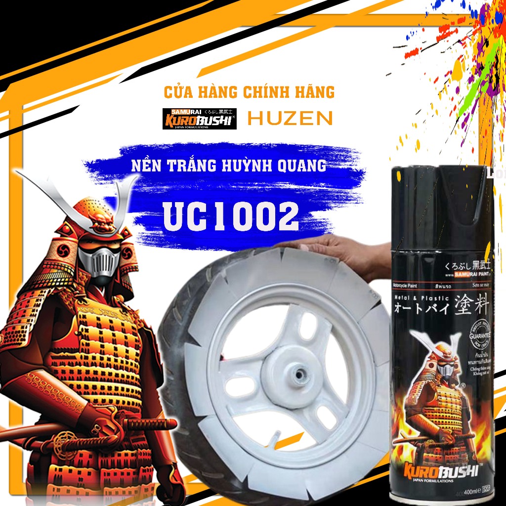 Uc1002 SAMURAI White พื้นหลัง ใช้เป็นพื้นหลังเรืองแสงสวยงาม 400ml