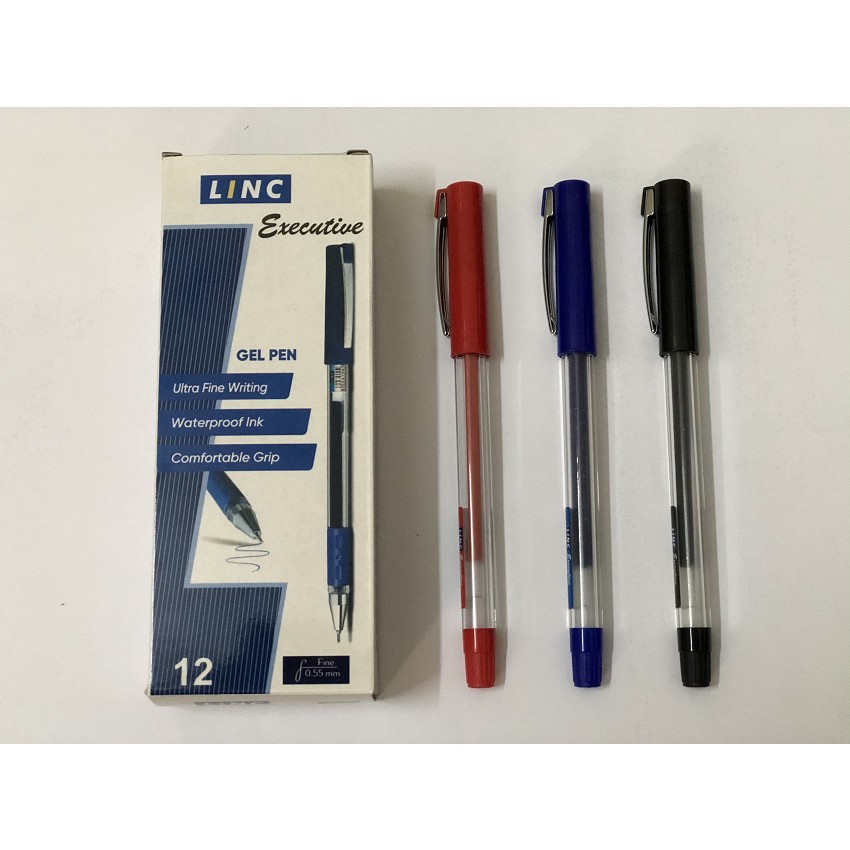 ปากกาเจลเหลว Linc Executive กล่อง 12 ด้าม 0.5mm Nib