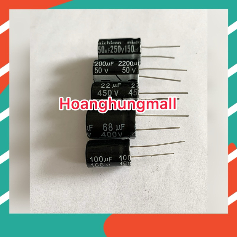 ตัวเก็บประจุโพลาไรซ์ 100UF 160V, 68UF 400v, 22UF450v, 2200UF 50V , 50uf 150uf 250V