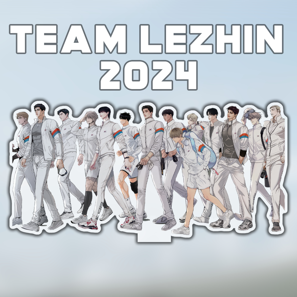 Manhwa BL Lezhin BOMTOON ปฏิทิน 2024 คําอวยพรของฤดูกาลทีม Standee และพวงกุญแจอุปกรณ์ตกแต่ง