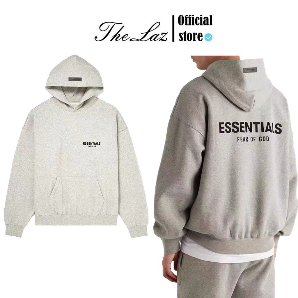 Essential Hoddie Jacket Loose Form Solid Cotton Felt Fabric, Trend Warm Autumn Winter Jacket with Ko