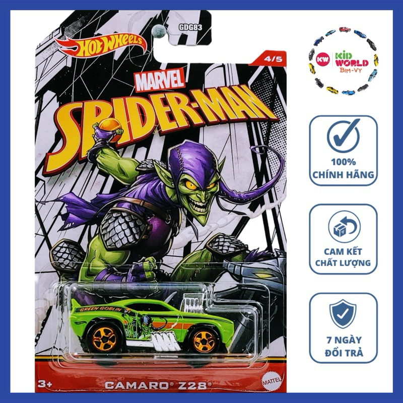 Hot Wheels Spider-Man Series Camaro Z28 HDG78.