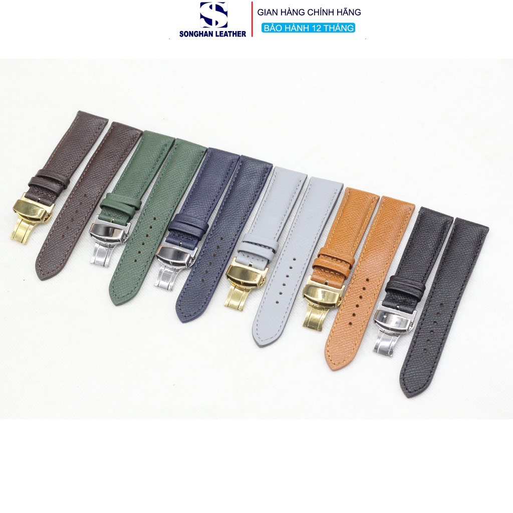 Songhan Leather th89 Waterproof Premium Epsom Watch Leather Strap.Watch Strap With Folding Buckle,