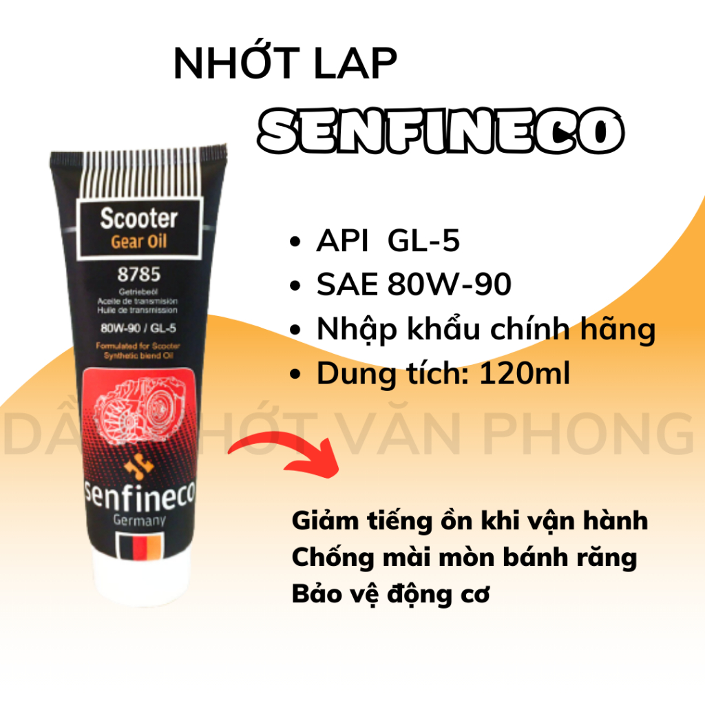น้ํามันเกียร์สกู๊ตเตอร์ Senfineco 80w90 GL-5