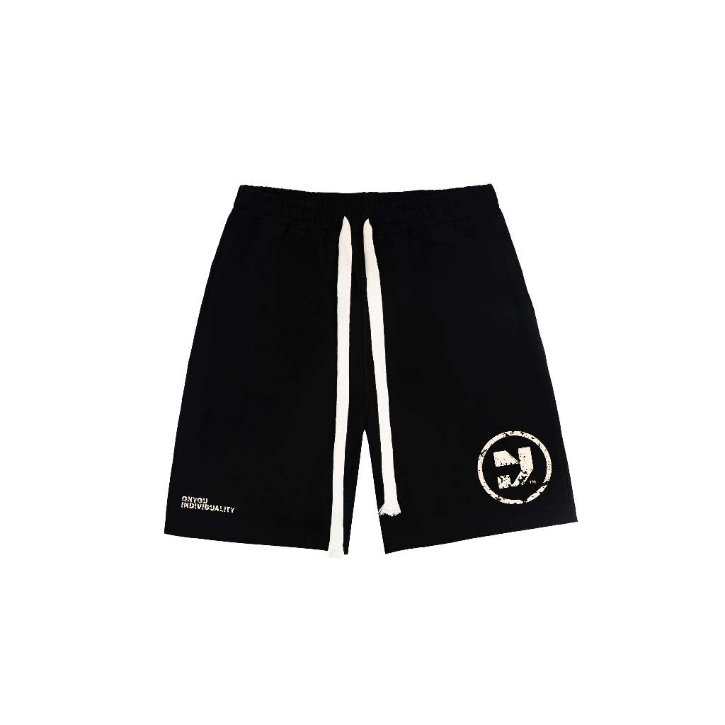 Onyou Local Brand กางเกงขาสั้น Unisex 100% Crab Leg Felt Retro Logo Q004